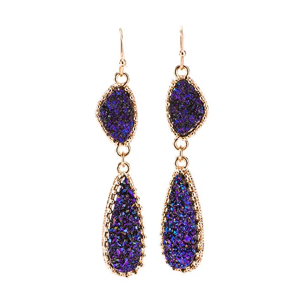 Harlow Blue Druzy Earrings