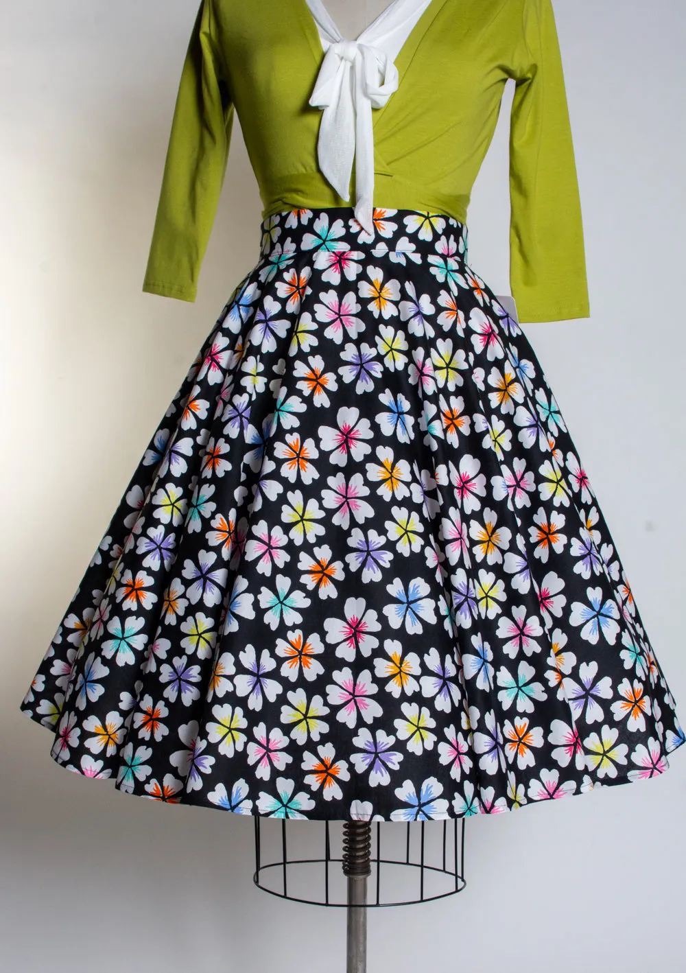 Haute Circle Skirt - Rainbow Flowers *sale