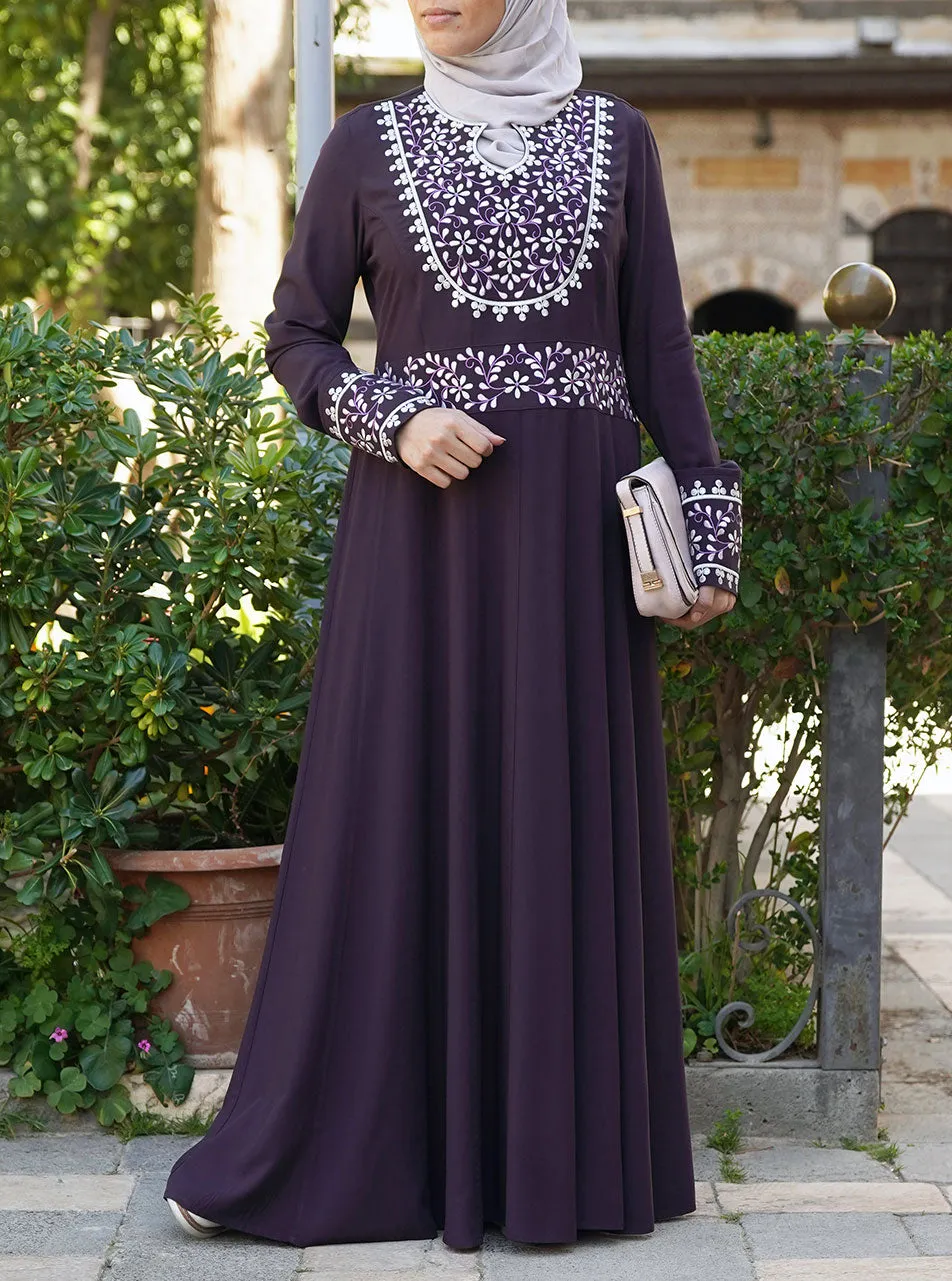 Jamilah Embroidered Abaya Gown