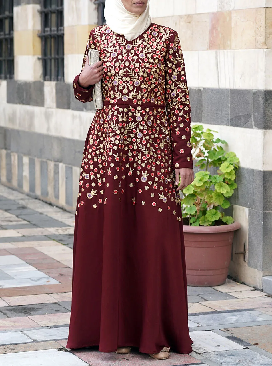 Jannat Embroidered Abaya Gown