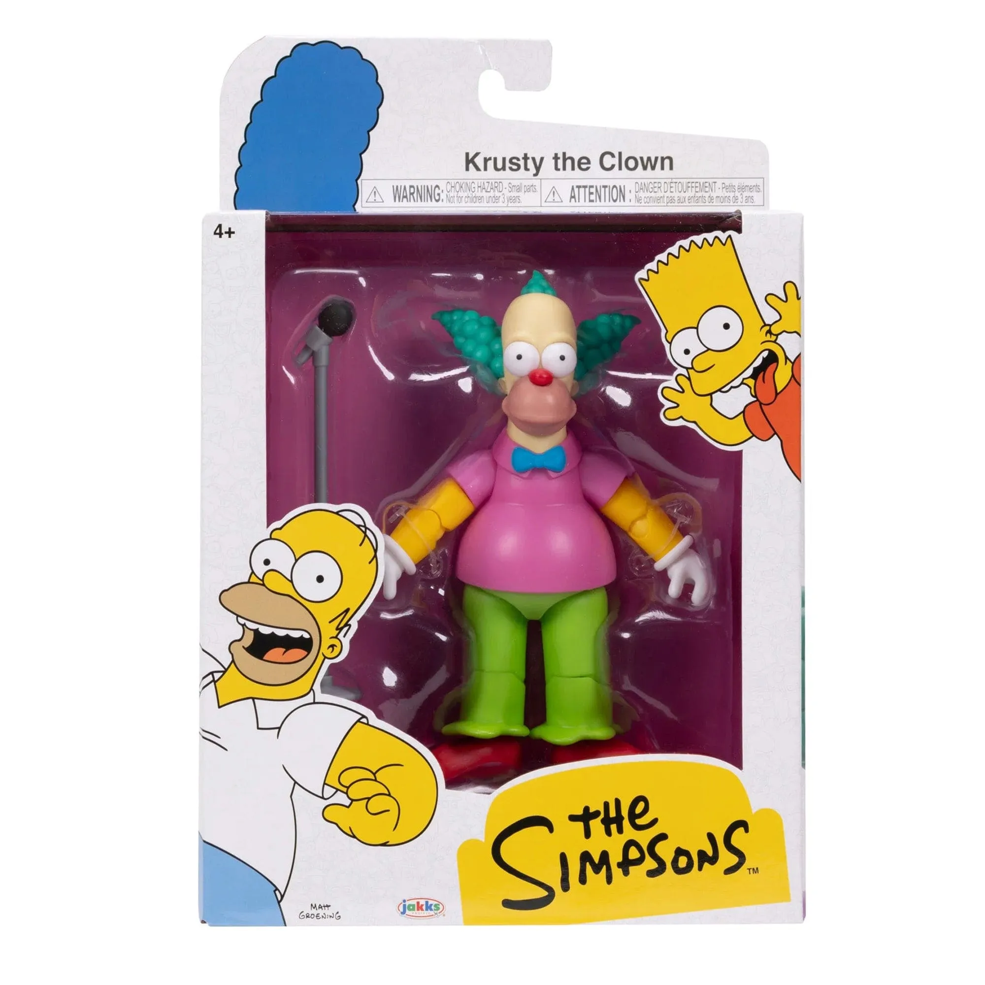 Krusty the Clown - The Simpsons 5" Action Figure Wave 2 by Jakks Pacific