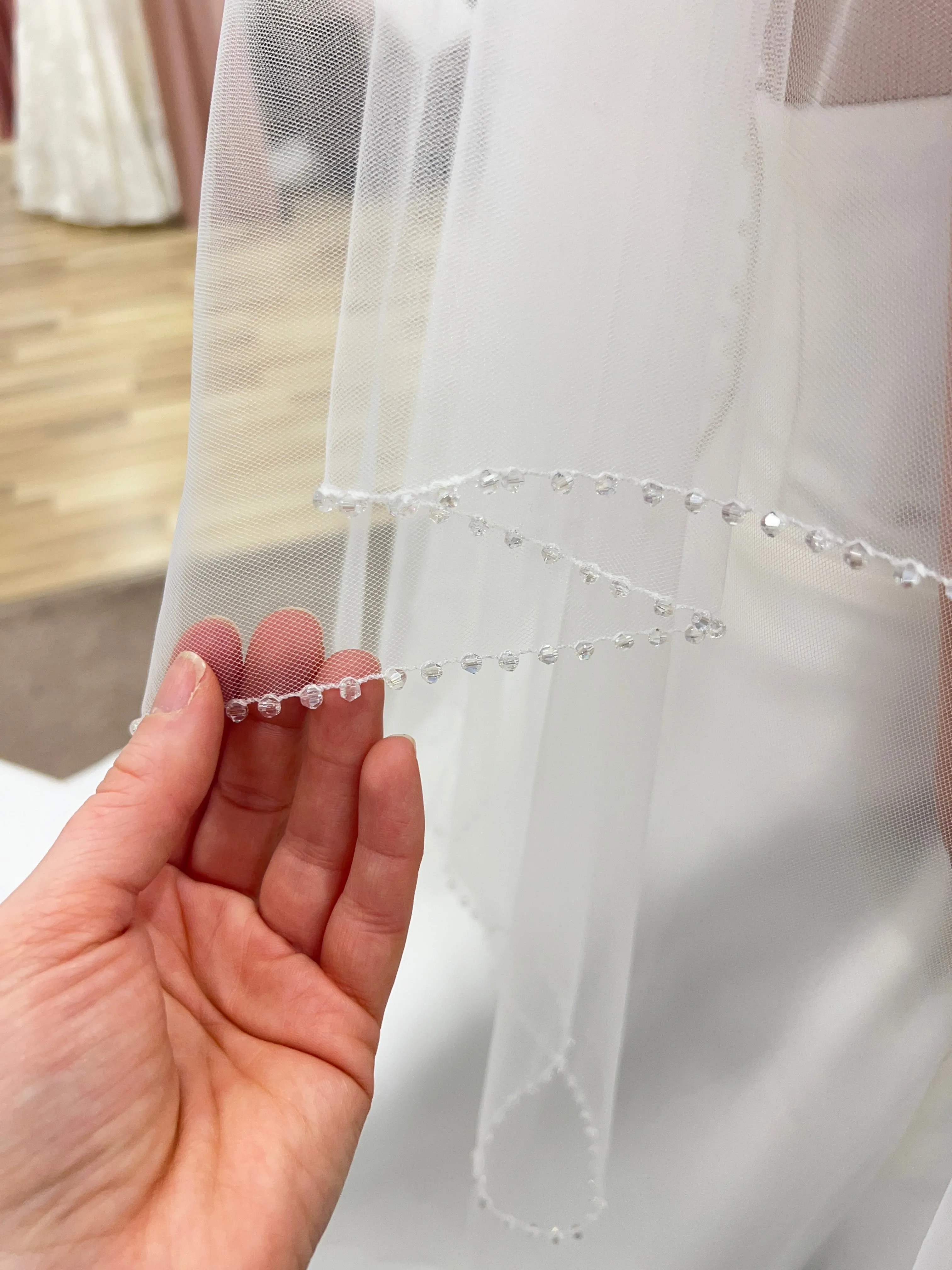 Krystal Beaded Edge Veil