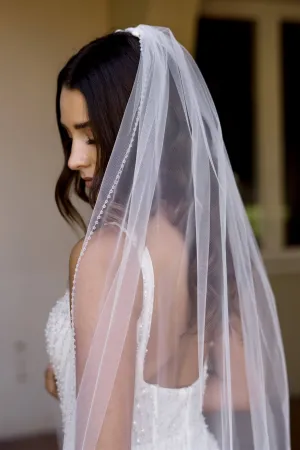 Krystal Beaded Edge Veil