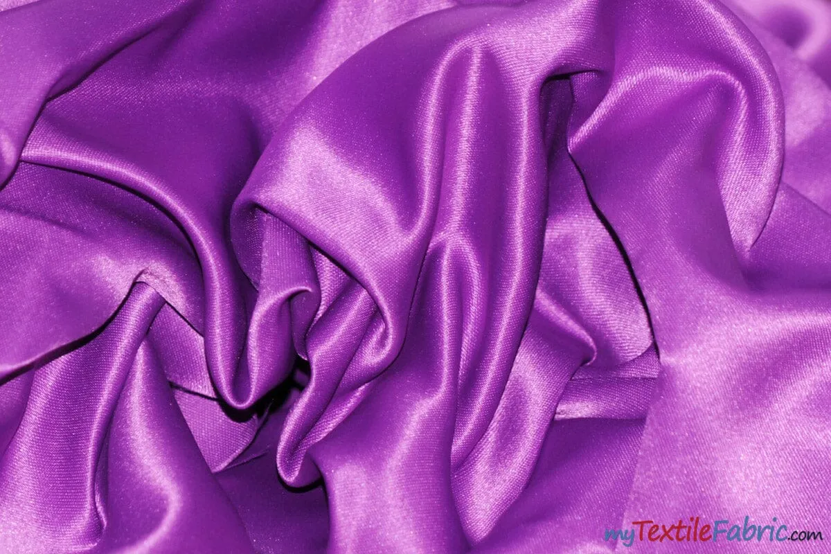 L'Amour Satin Fabric - Polyester Matte Satin - Peau De Soie - 60&#34; Wide - Sample Swatch - Wedding Dress, Tablecloth, Multiple Colors