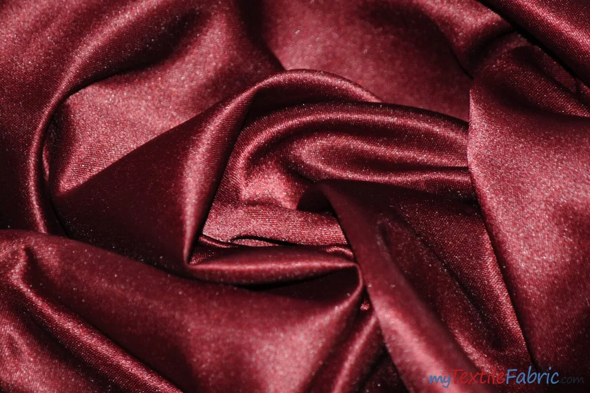 L'Amour Satin Fabric - Polyester Matte Satin - Peau De Soie - 60&#34; Wide - Sample Swatch - Wedding Dress, Tablecloth, Multiple Colors