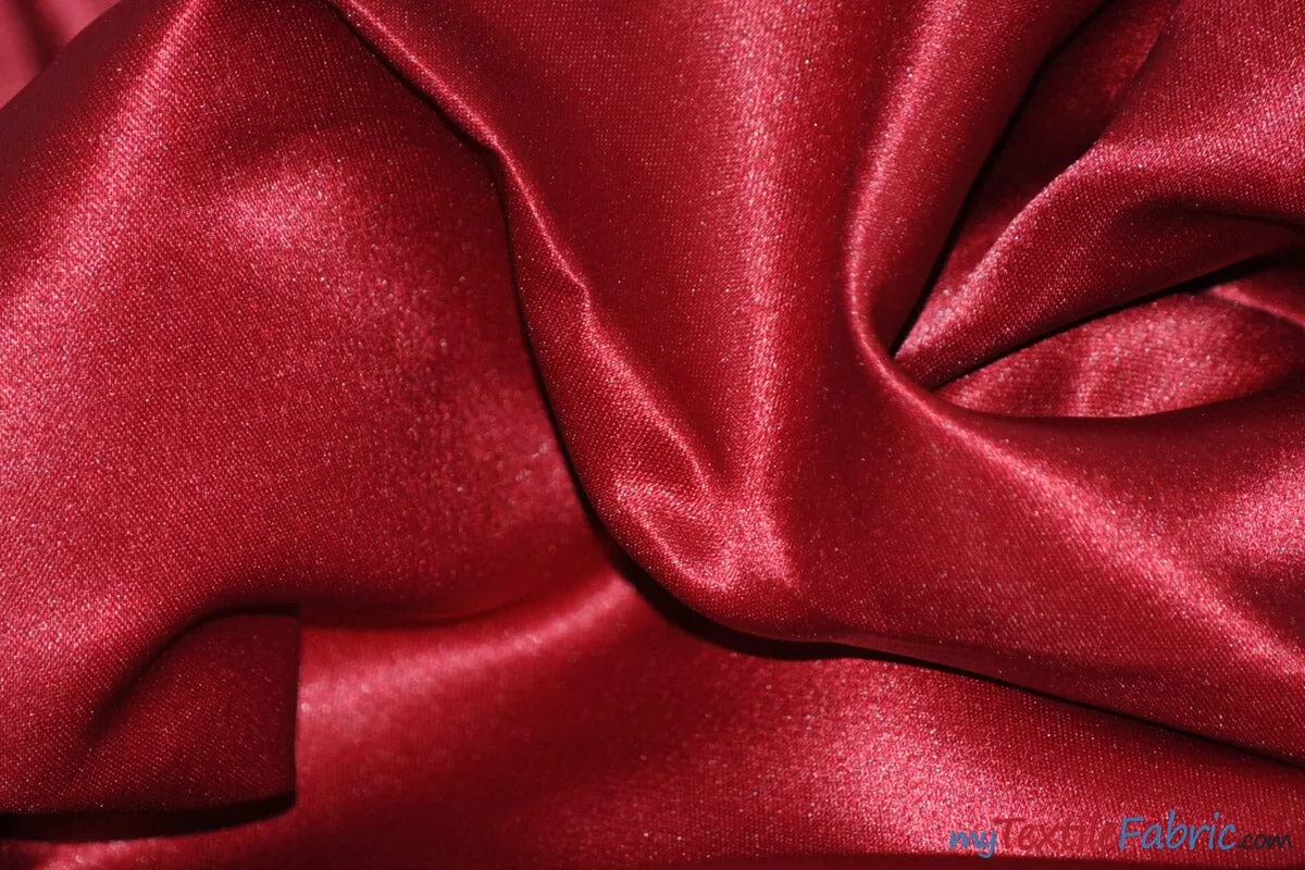 L'Amour Satin Fabric - Polyester Matte Satin - Peau De Soie - 60&#34; Wide - Sample Swatch - Wedding Dress, Tablecloth, Multiple Colors