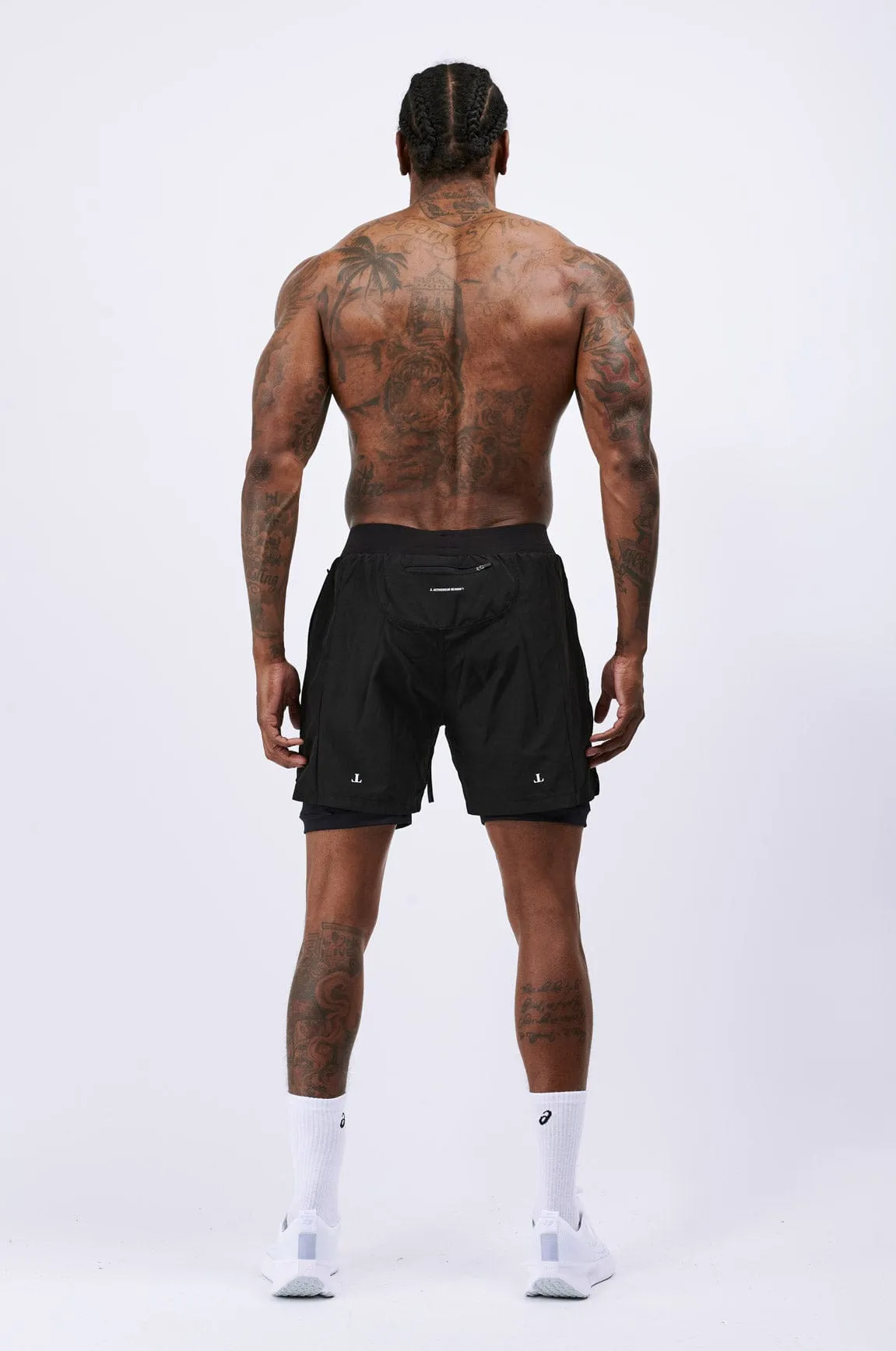 LEGEND ACTIVE DUAL LAYER SHORT - BLACK