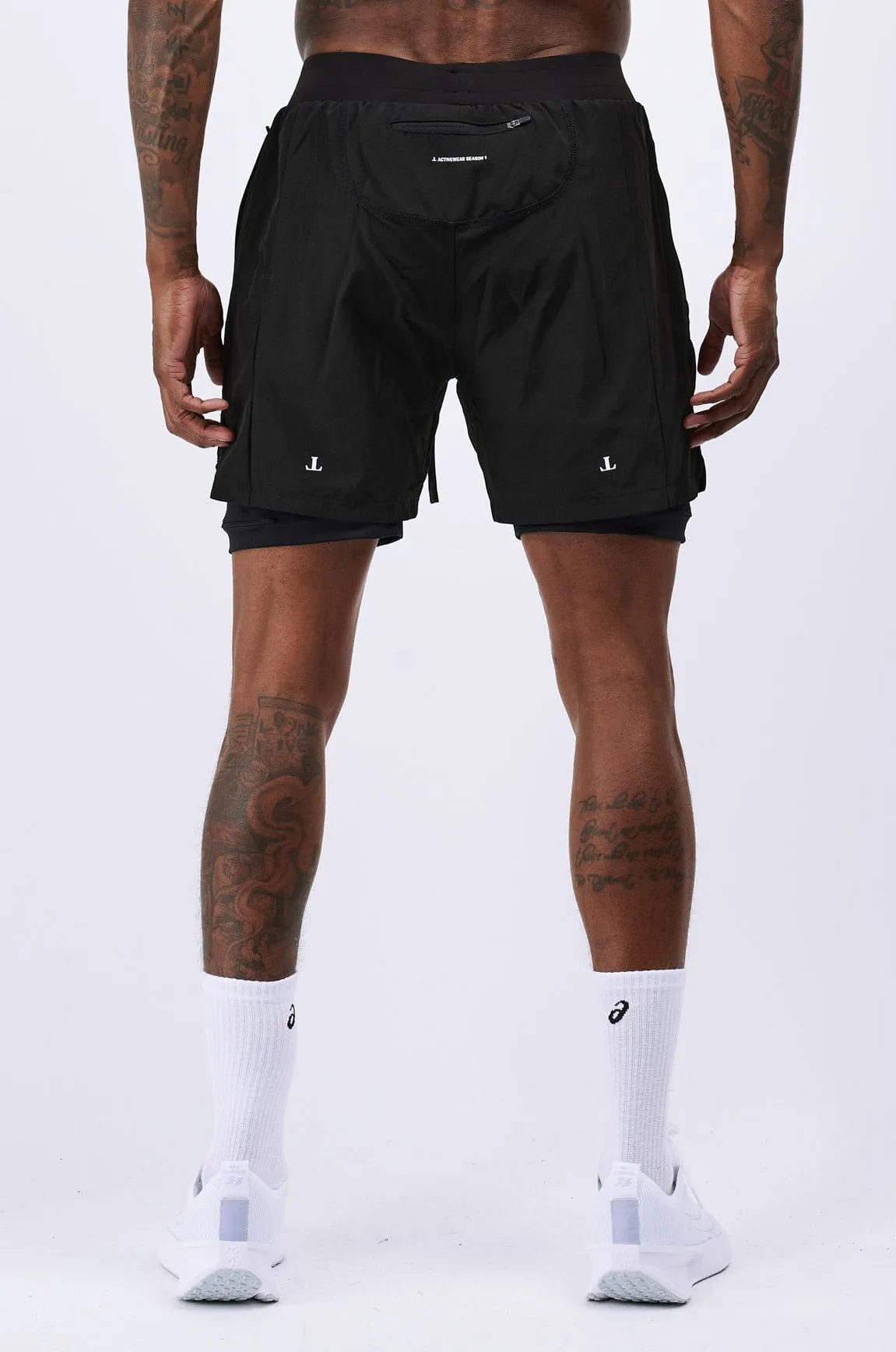 LEGEND ACTIVE DUAL LAYER SHORT - BLACK