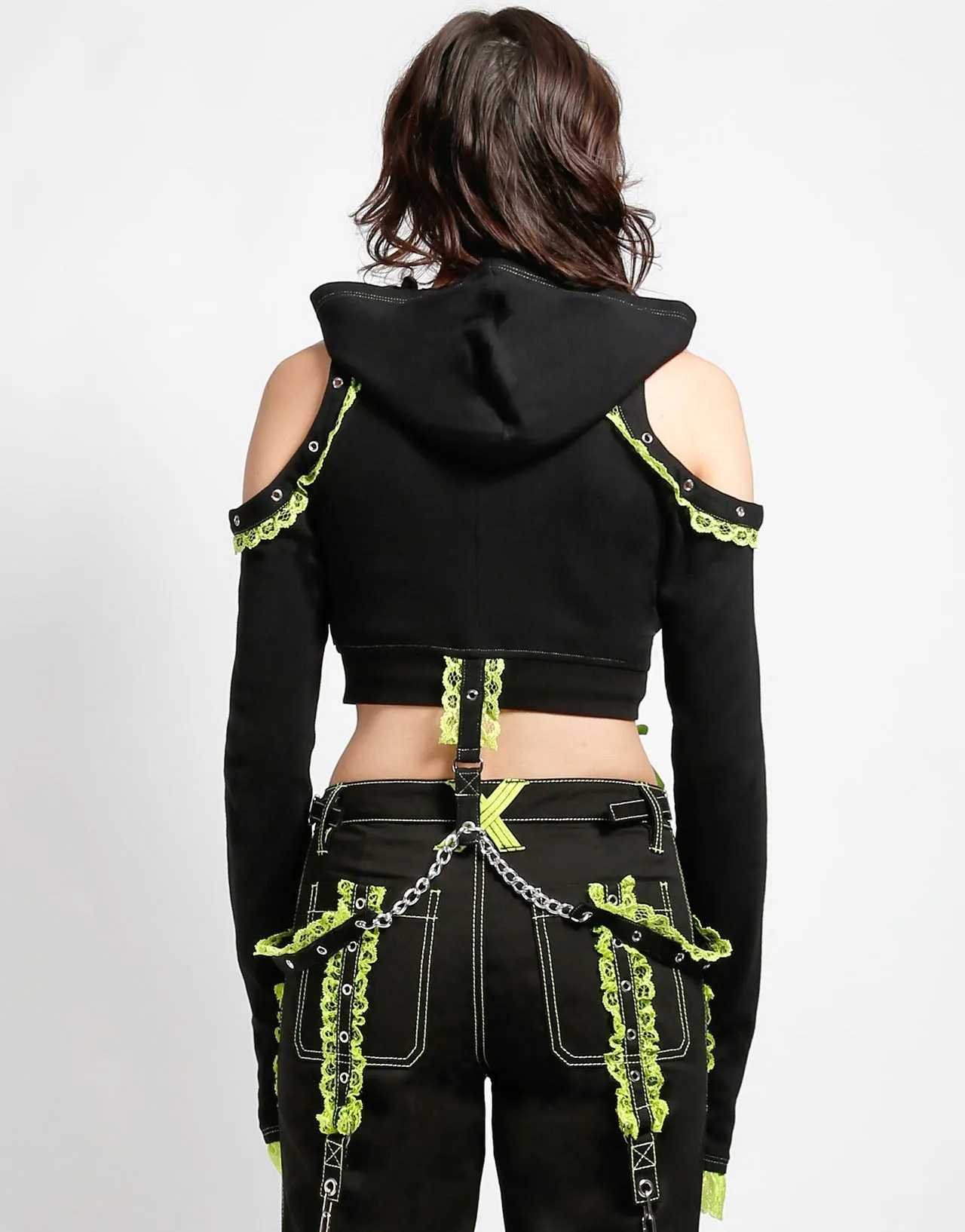 LOLITA CROP HOODY LIME