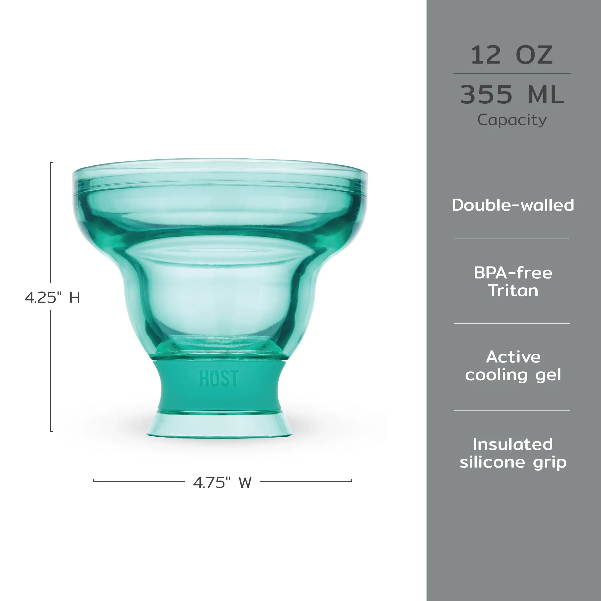 Margarita FREEZE™ Cooling Cup in Aqua Blue, Set of 2