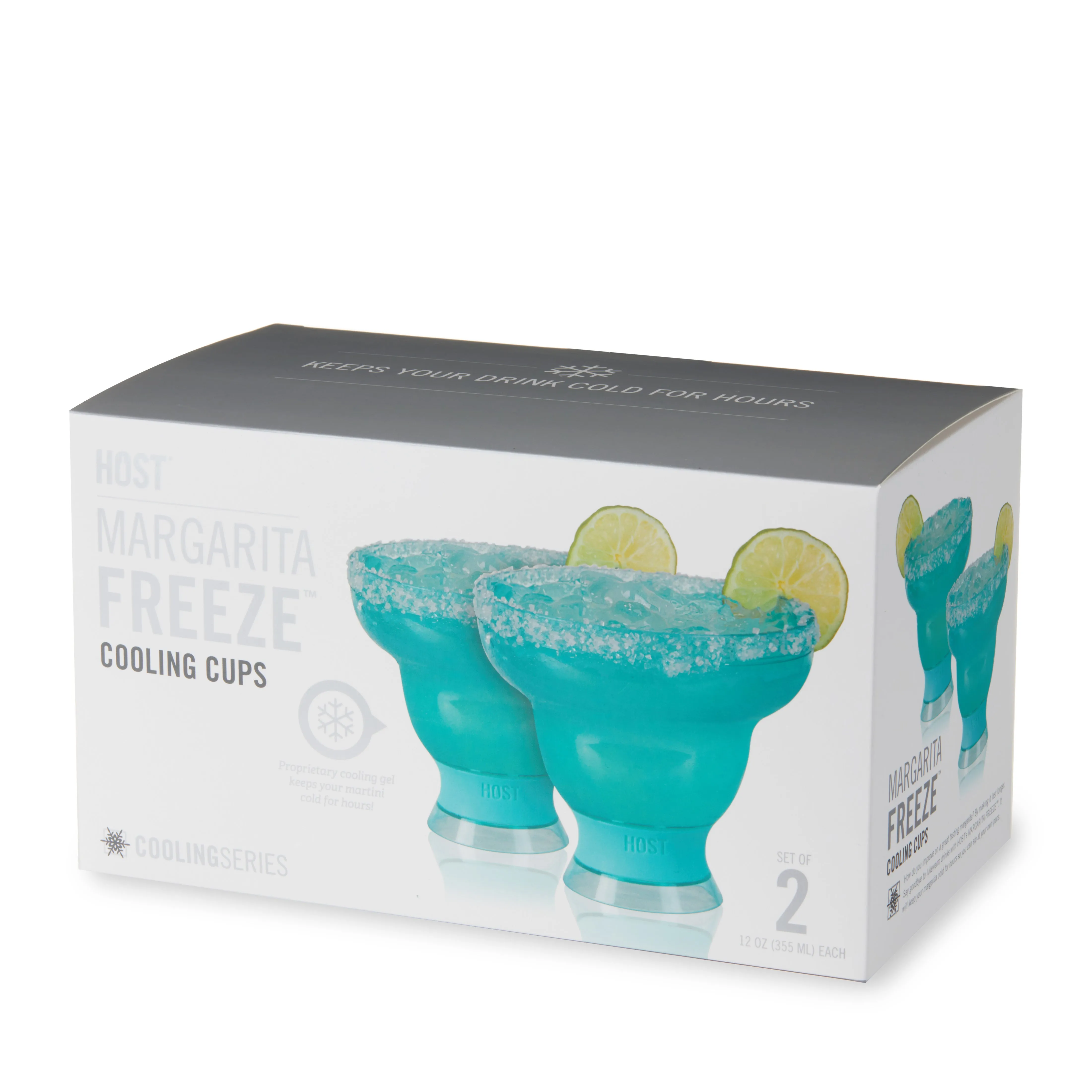 Margarita FREEZE™ Cooling Cup in Aqua Blue, Set of 2