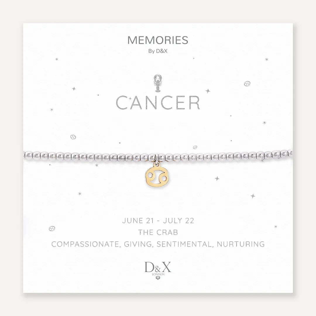 Memories: "CANCER" | The Crab Bracelet | White Gold & 18K Gold-Plated