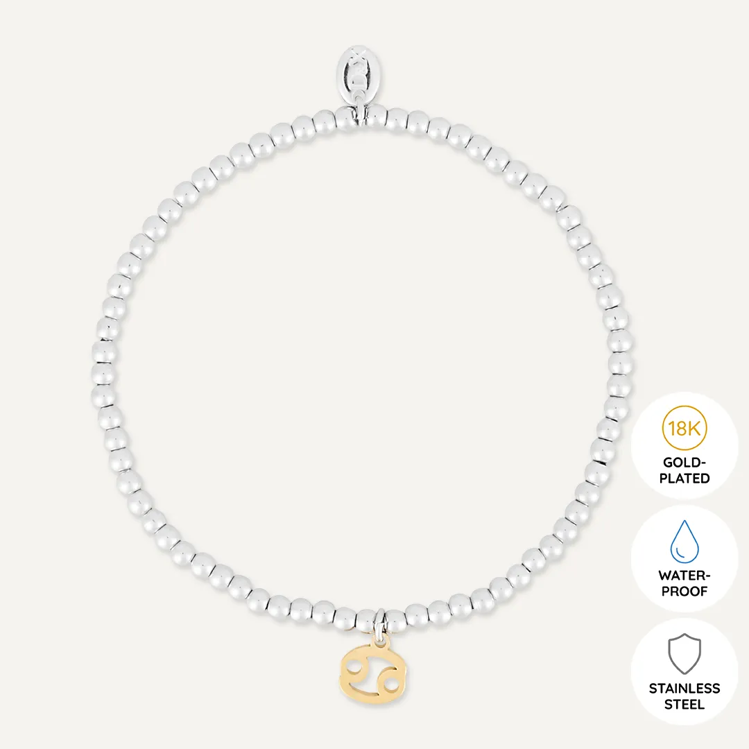 Memories: "CANCER" | The Crab Bracelet | White Gold & 18K Gold-Plated