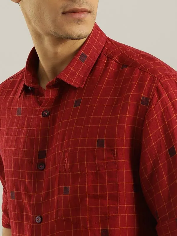 Men Checked Full Sleeve Cotton Shirt