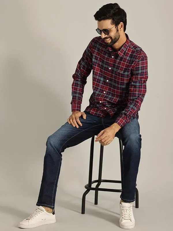 Men Checked Full Sleeve Cotton Shirt