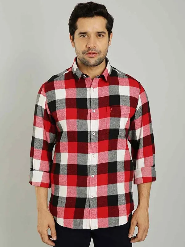 Men Checked Full Sleeve Cotton Shirt