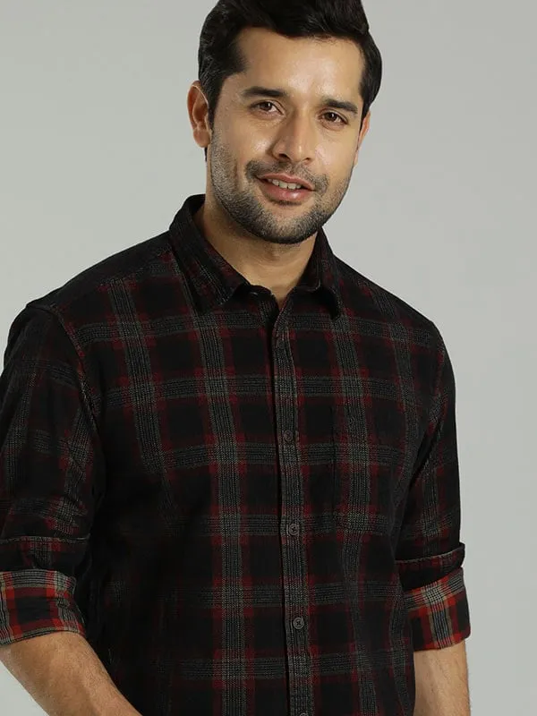 Men Checked Full Sleeve Cotton Shirt