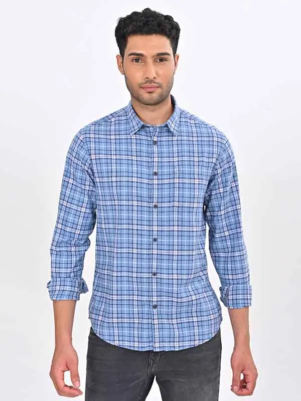 Men Checked Full Sleeve Cotton Shirt