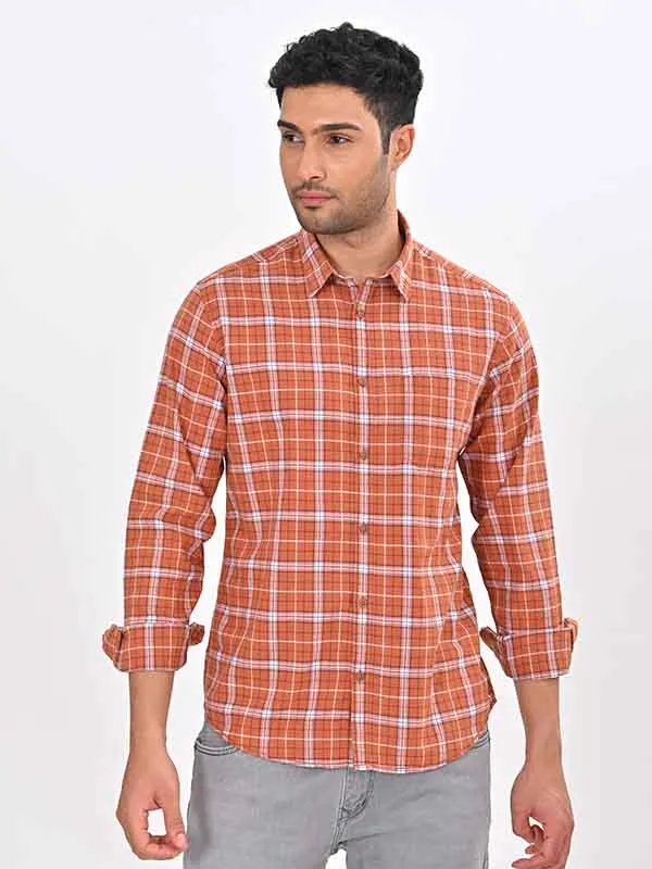 Men Checked Full Sleeve Cotton Shirt