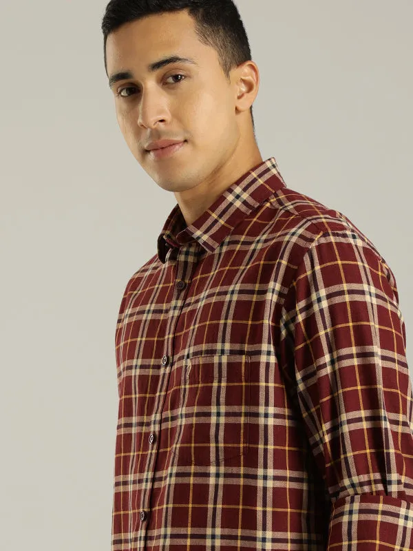 Men Checked Full Sleeve Cotton Shirt