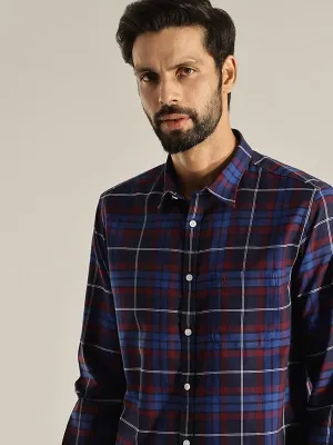 Men Checked Full Sleeve Cotton Shirt