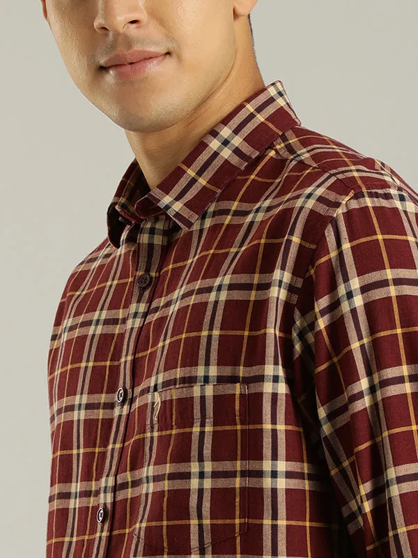 Men Checked Full Sleeve Cotton Shirt