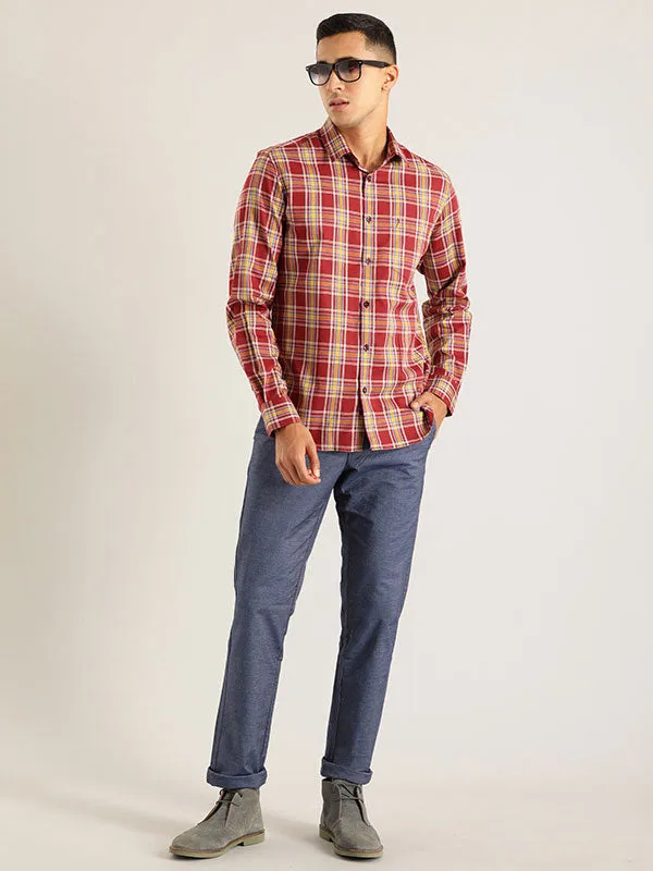 Men Checked Full Sleeve Cotton Shirt