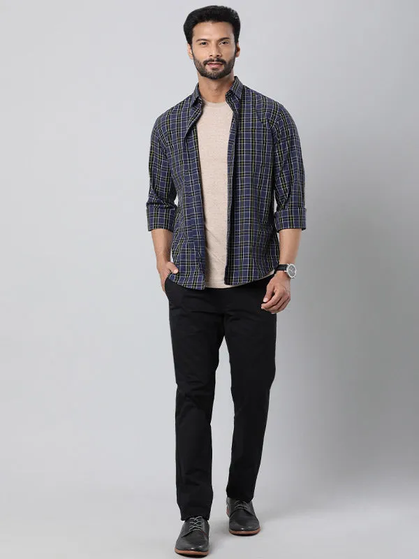 Men Checked Full Sleeve Cotton Stretch Shirt