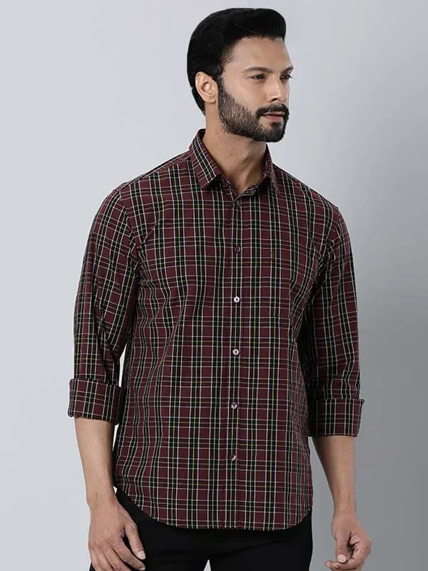 Men Checked Full Sleeve Cotton Stretch Shirt