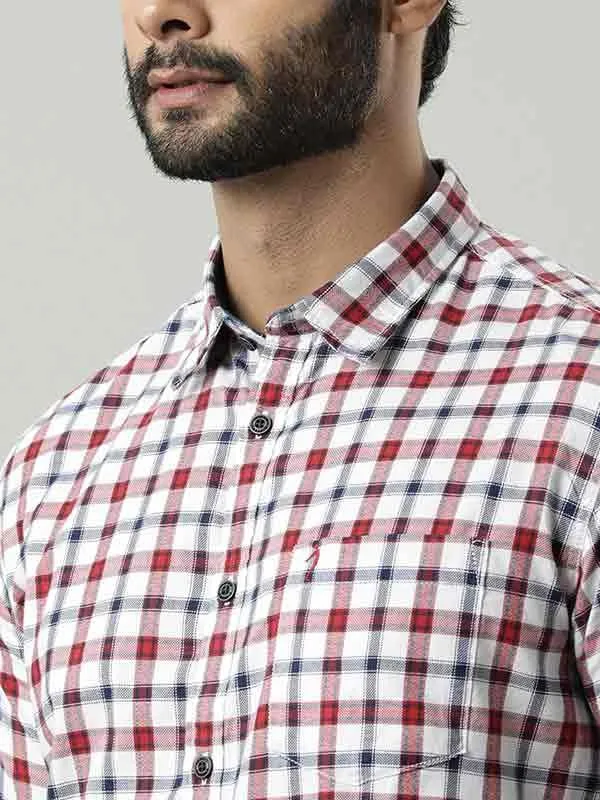 Men Checked Half Sleeve Cotton Shirt