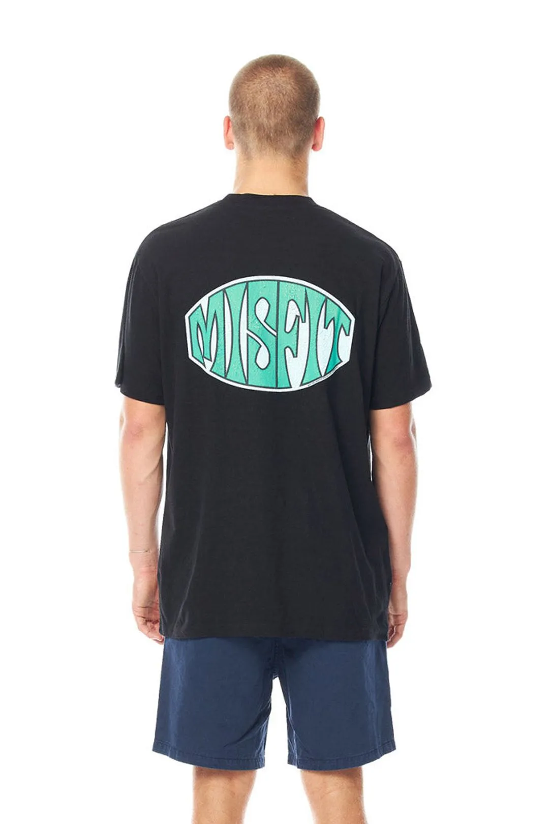 Misfit river people 50/50 ss tee - pigment vintage black