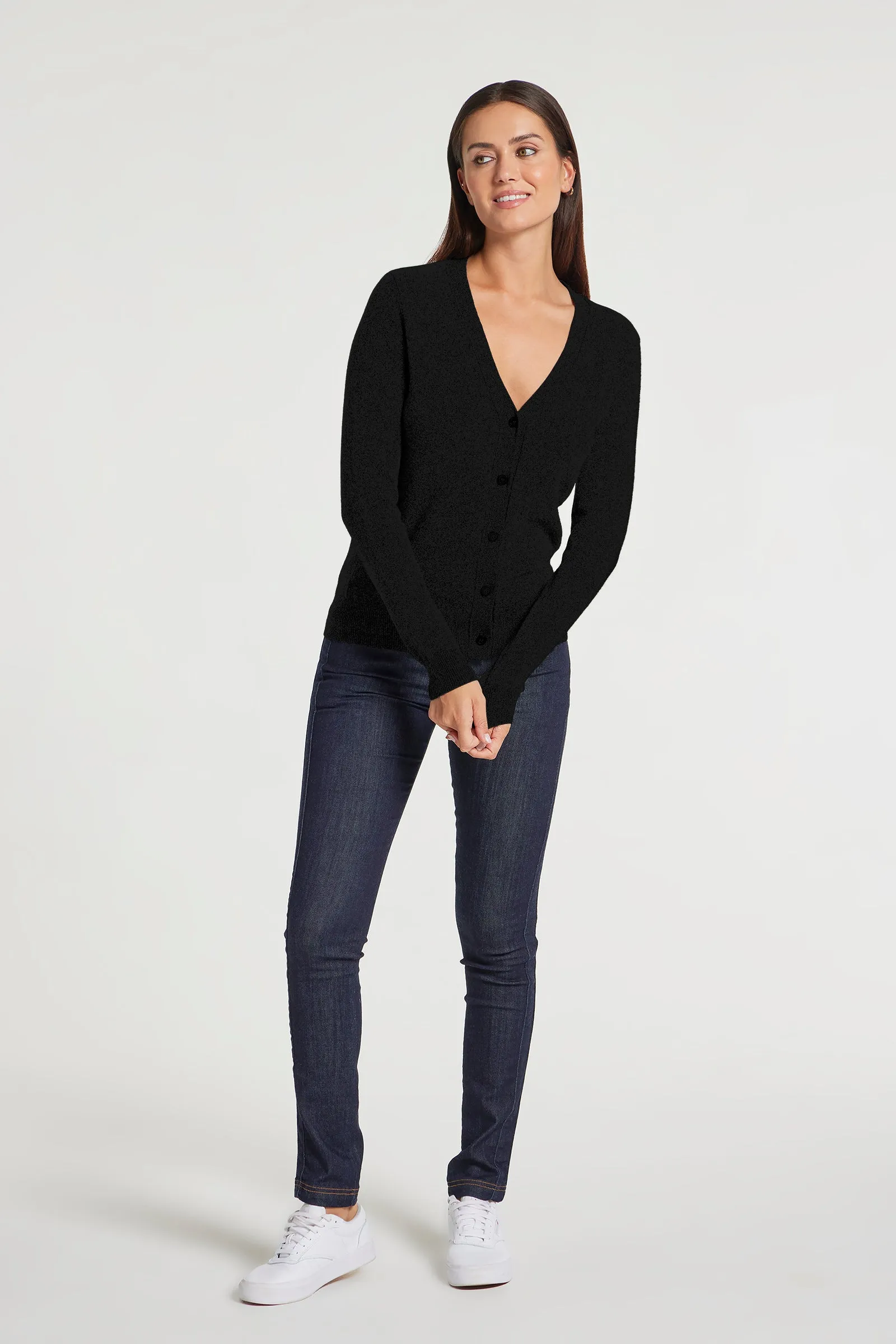 Missy Cashmere Cardigan in Black