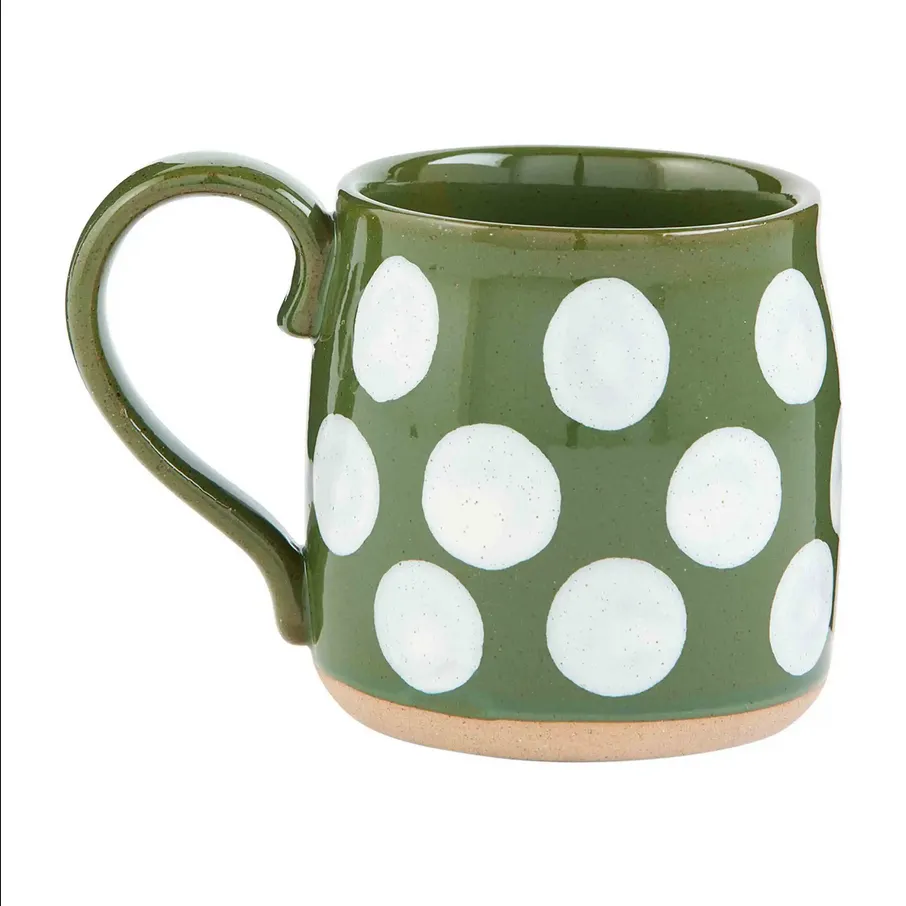 Mudpie Dot Collection Stoneware Coffee Mugs