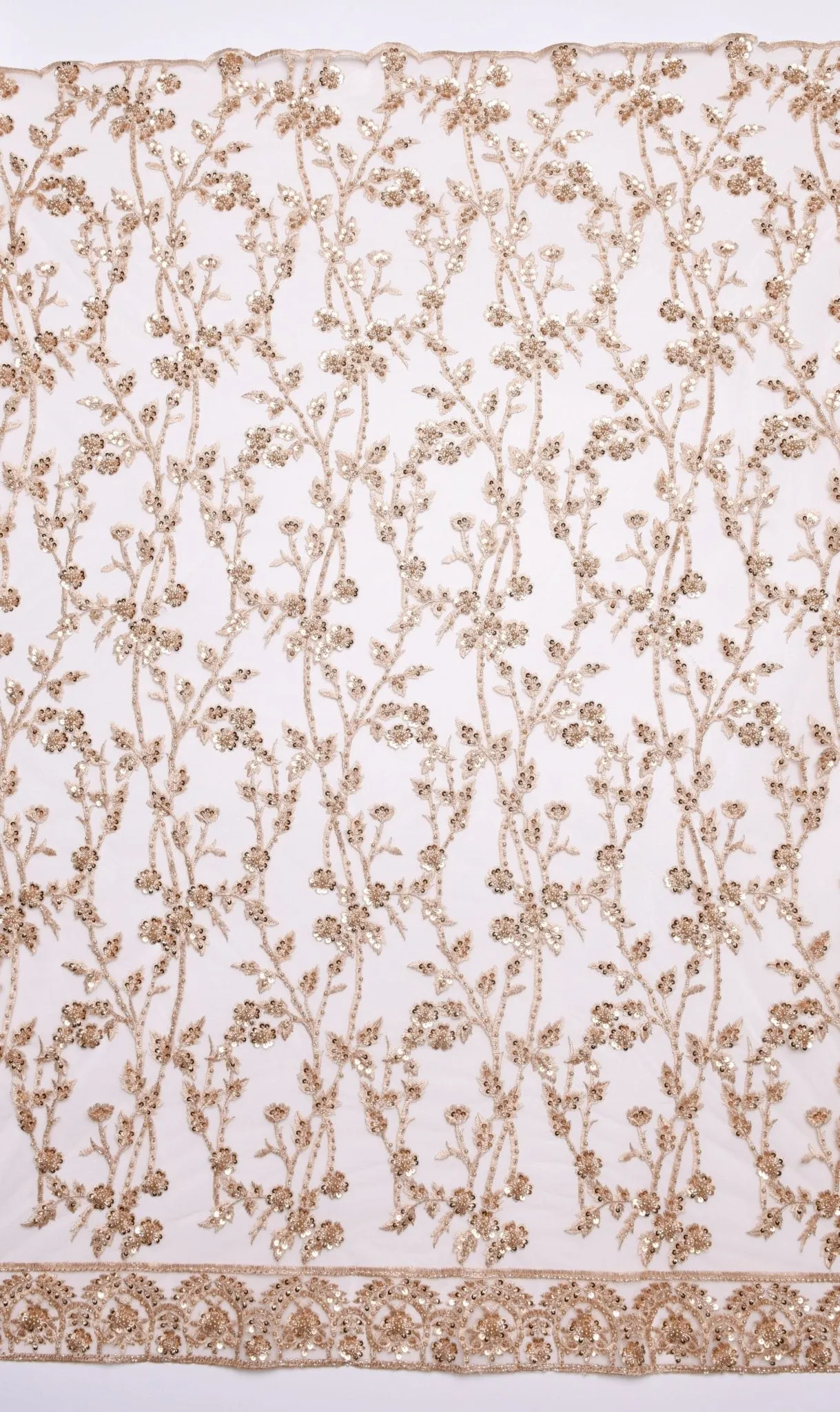 Nylon Mesh Bridal Wear fleur de Amour  Embroidery Fabric- GK 6648/22 - BTK - 202207-2