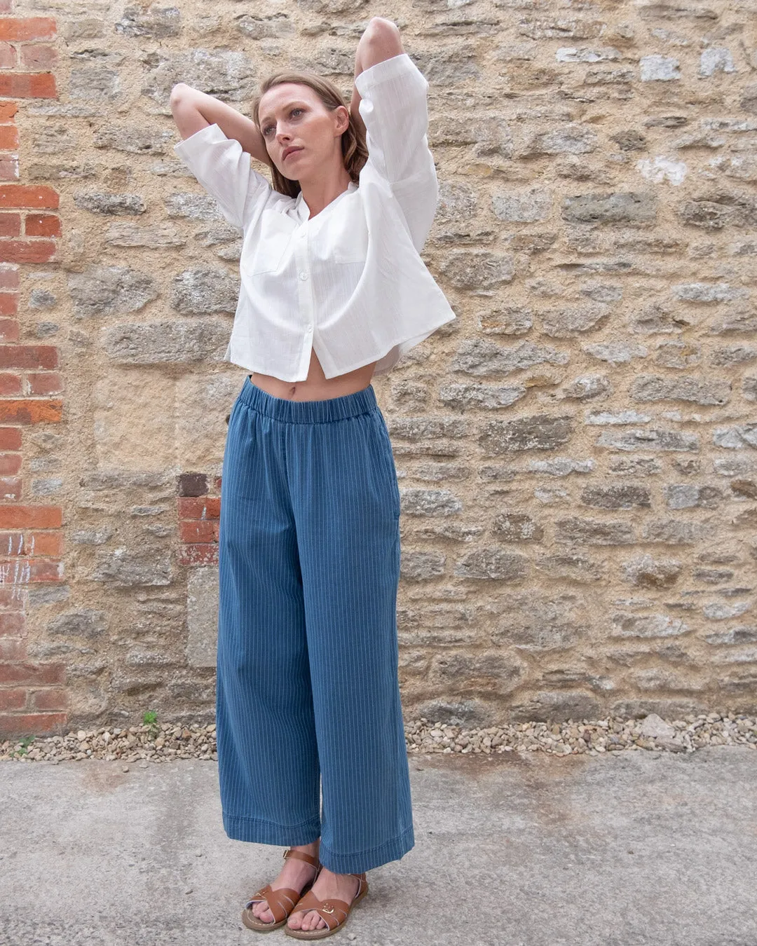 Orla Casual Denim Striped Trousers