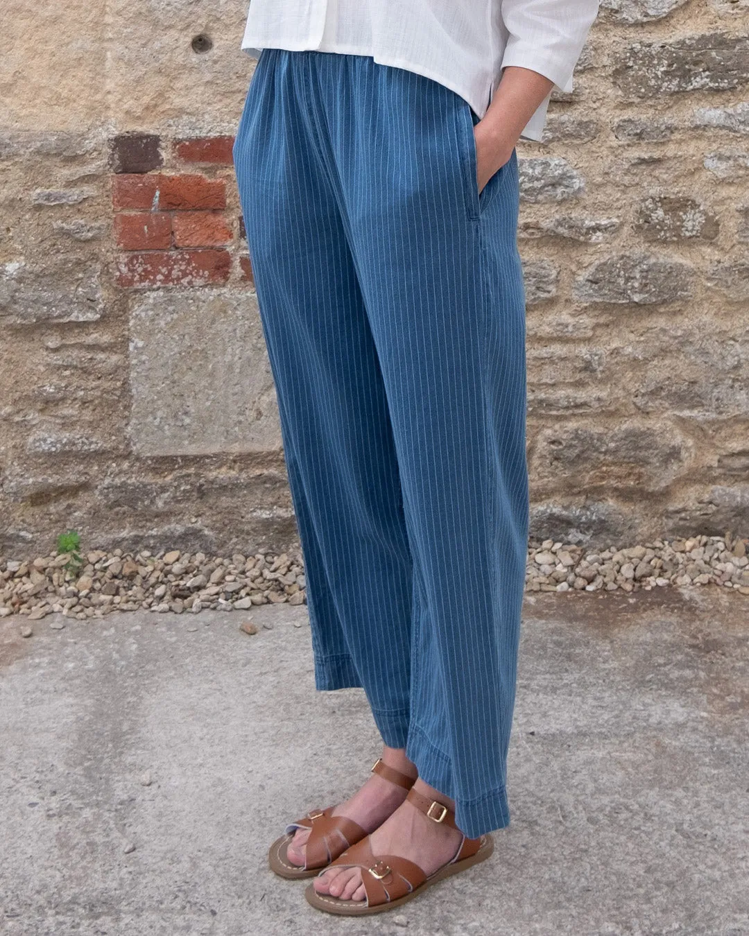 Orla Casual Denim Striped Trousers