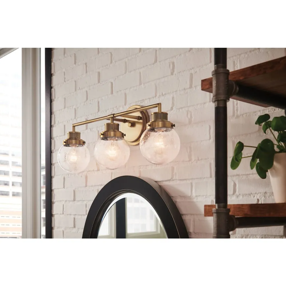 Poppy 3 Light Vanity - Heritage Brass