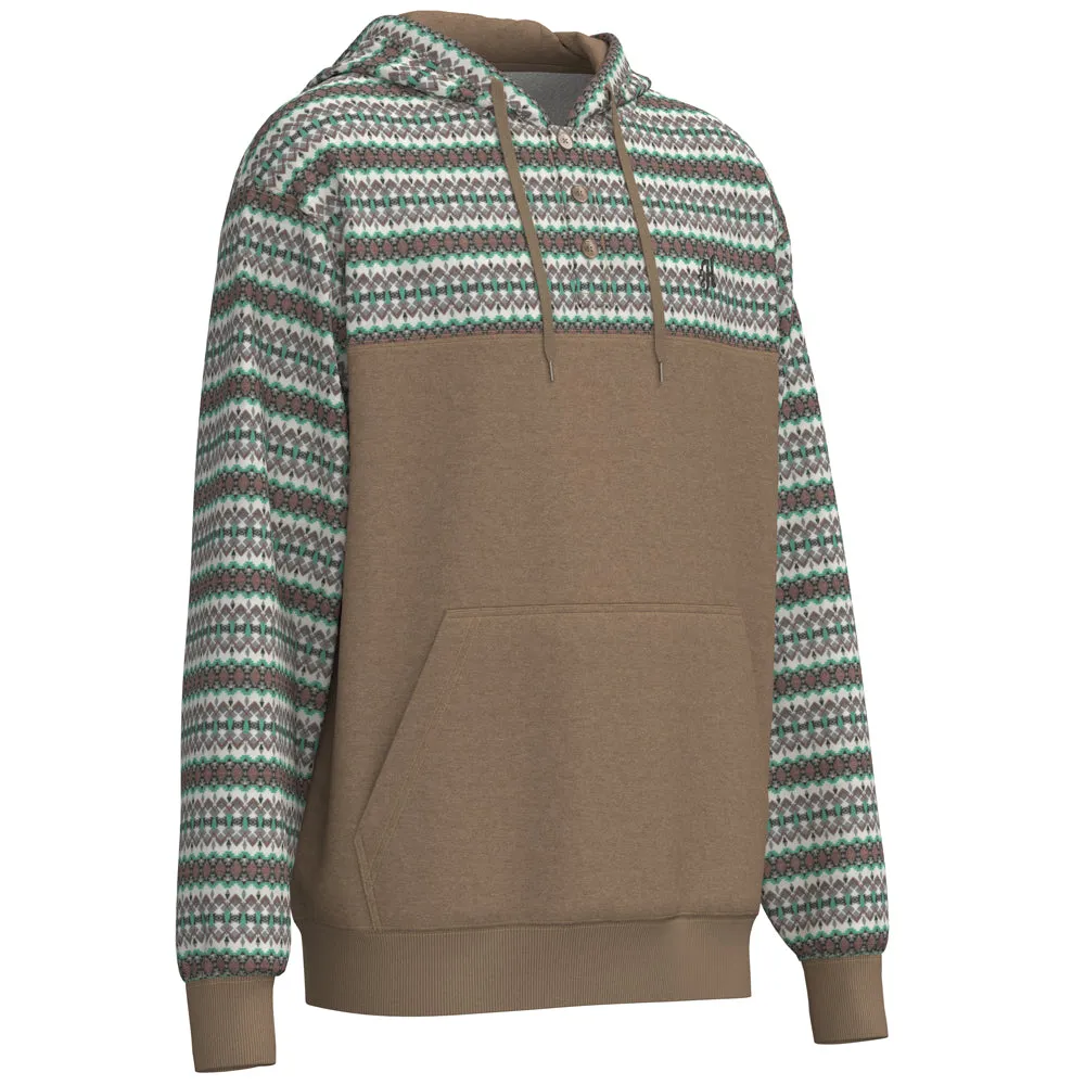 "Jimmy" Hoody Brown w/ Cream Multi Color Stripes