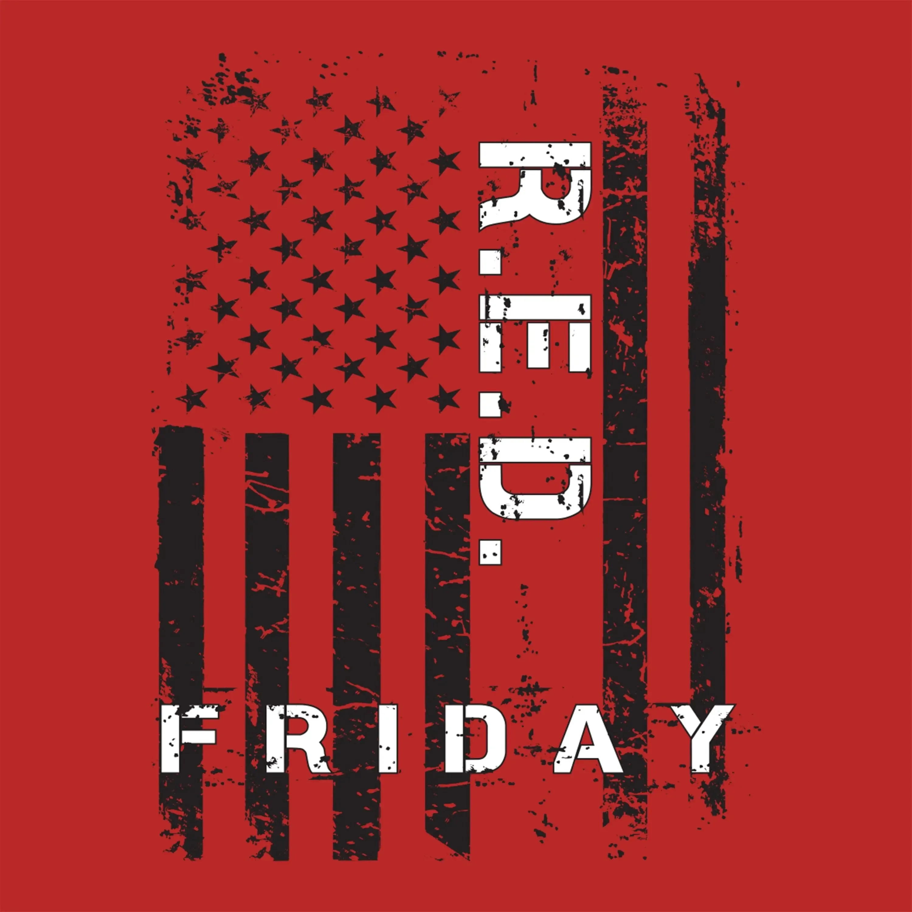 R.E.D Friday Blk Flag 2-Sided Tee