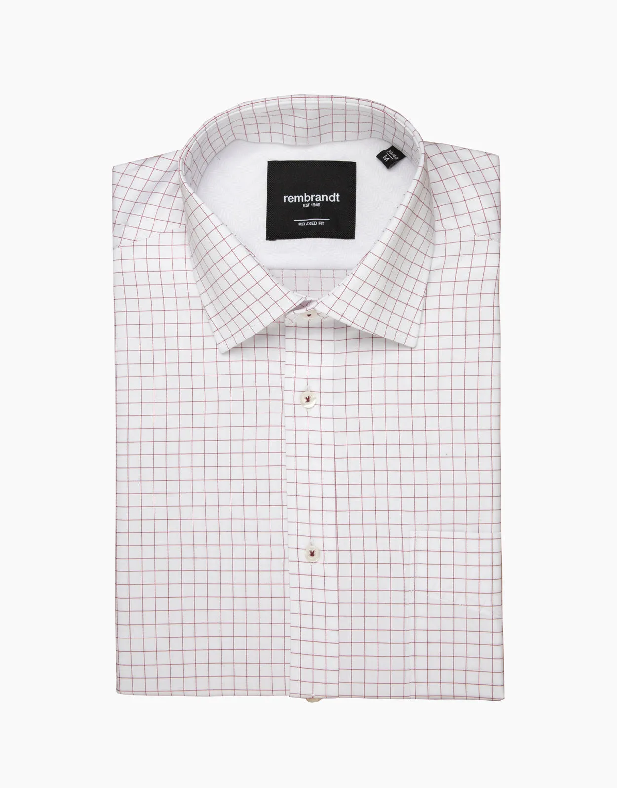 Rembrandt - Sinatra Shirt - Dark Red Graph Check