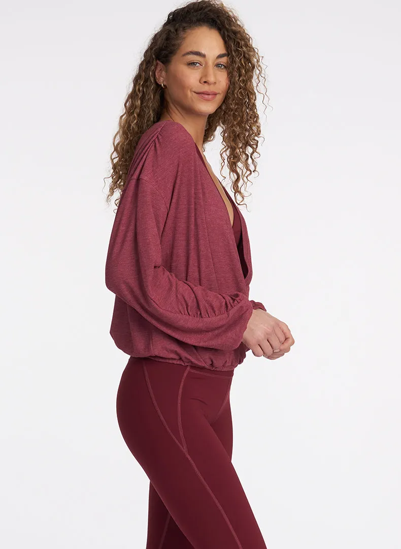 Ruched Surplice Pullover - FINAL SALE