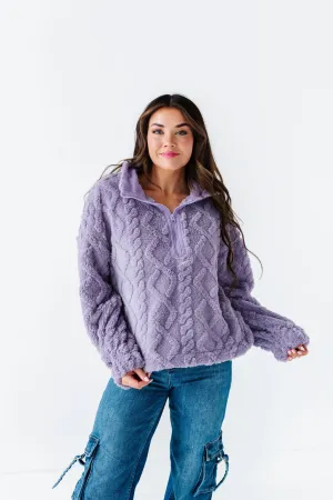 Shelley Bear Hug Pullover in Lavender