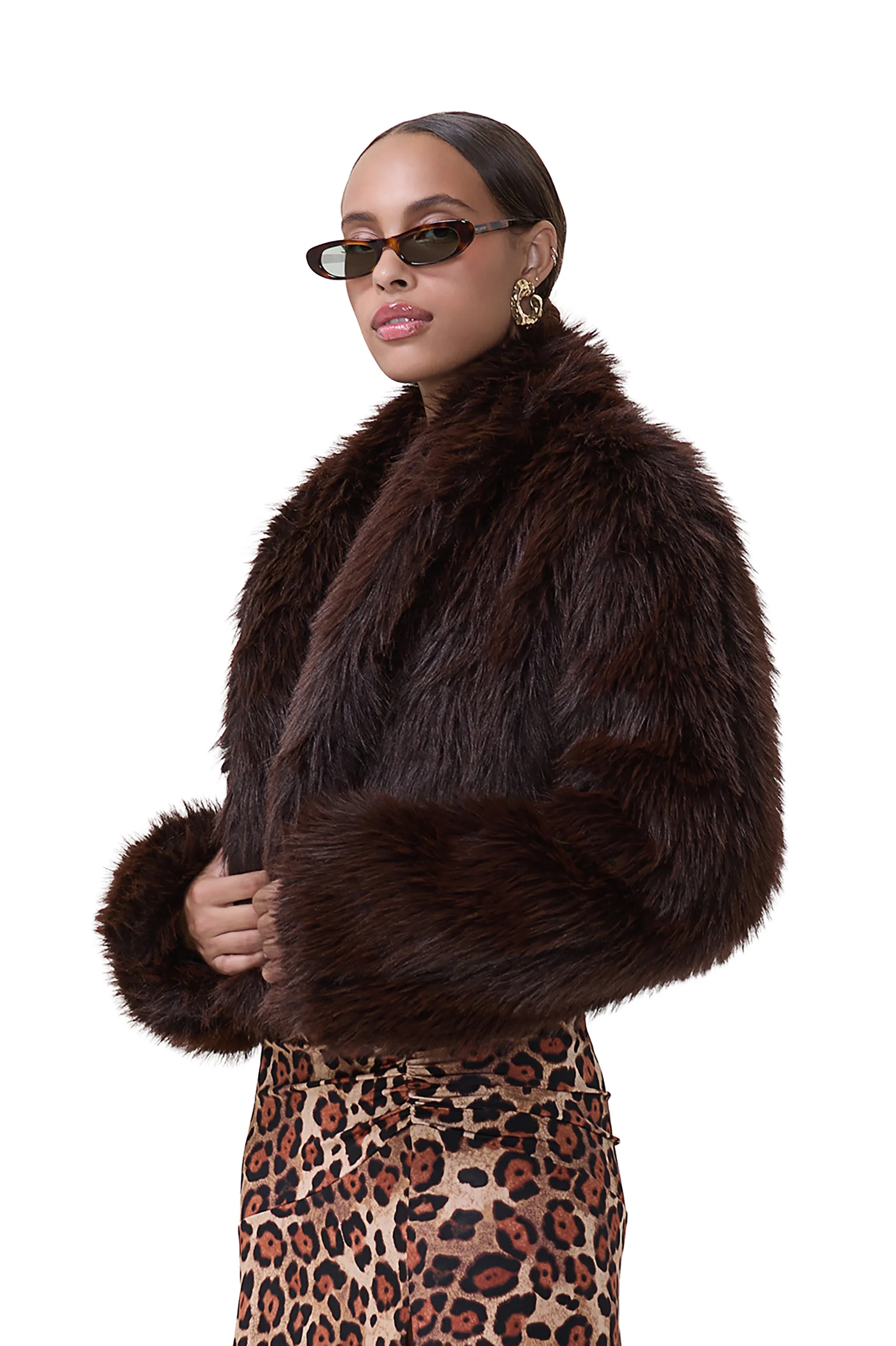 Stephanie Fur Jacket - Java