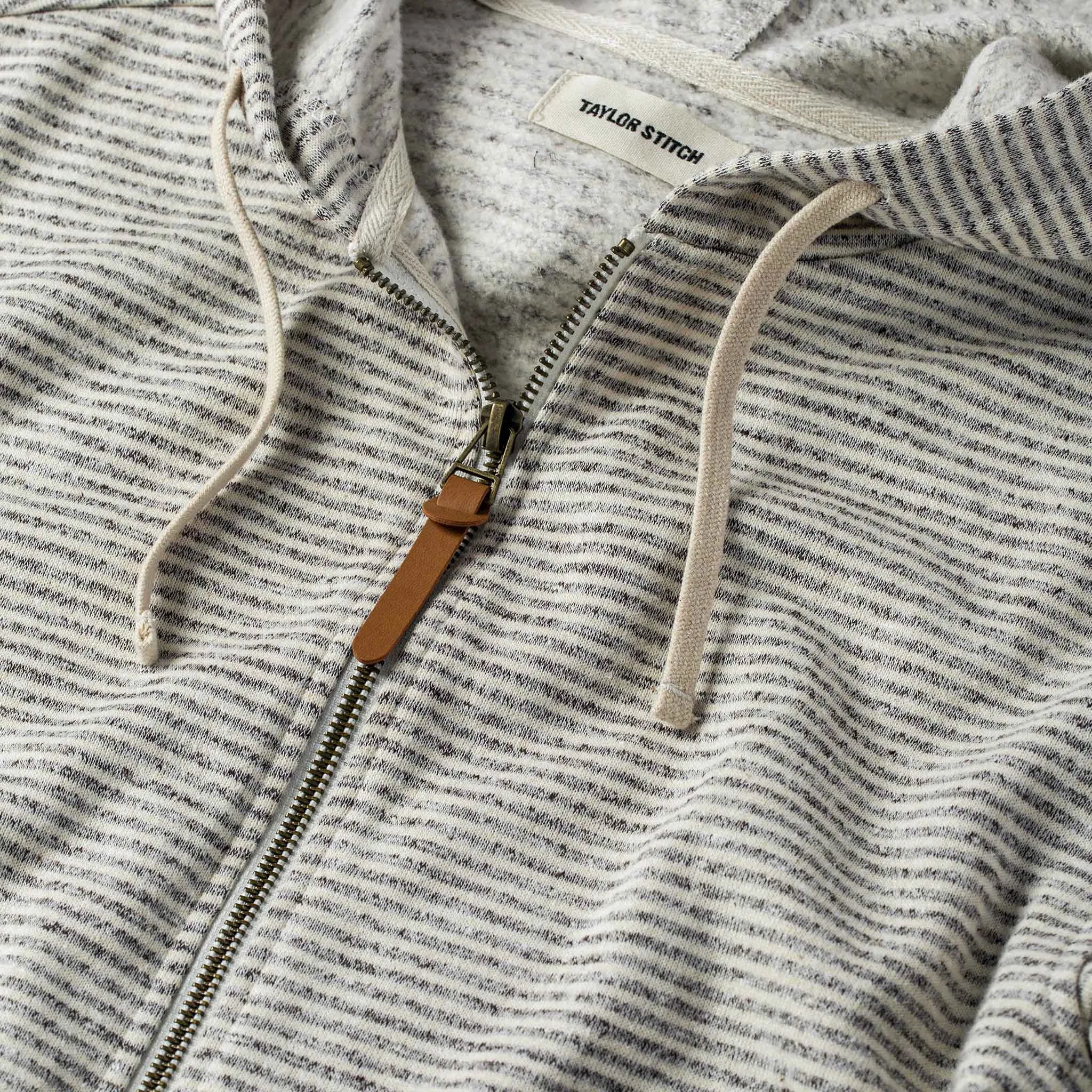 The Après Hoodie in Natural Hemp Stripe