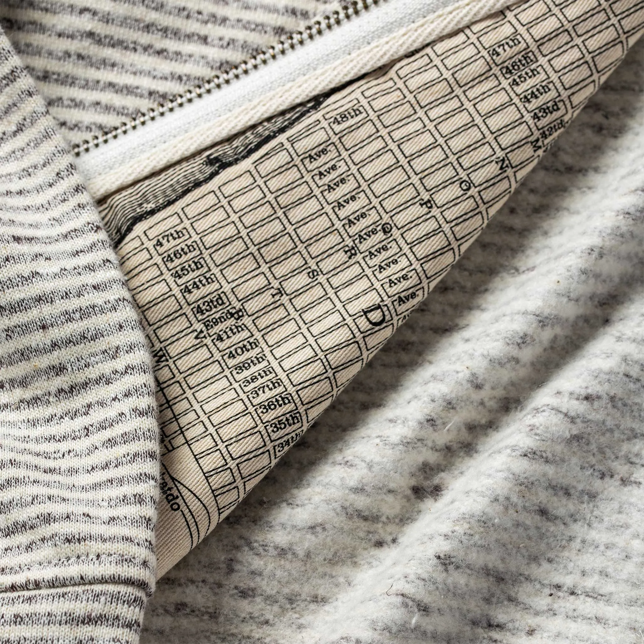 The Après Hoodie in Natural Hemp Stripe