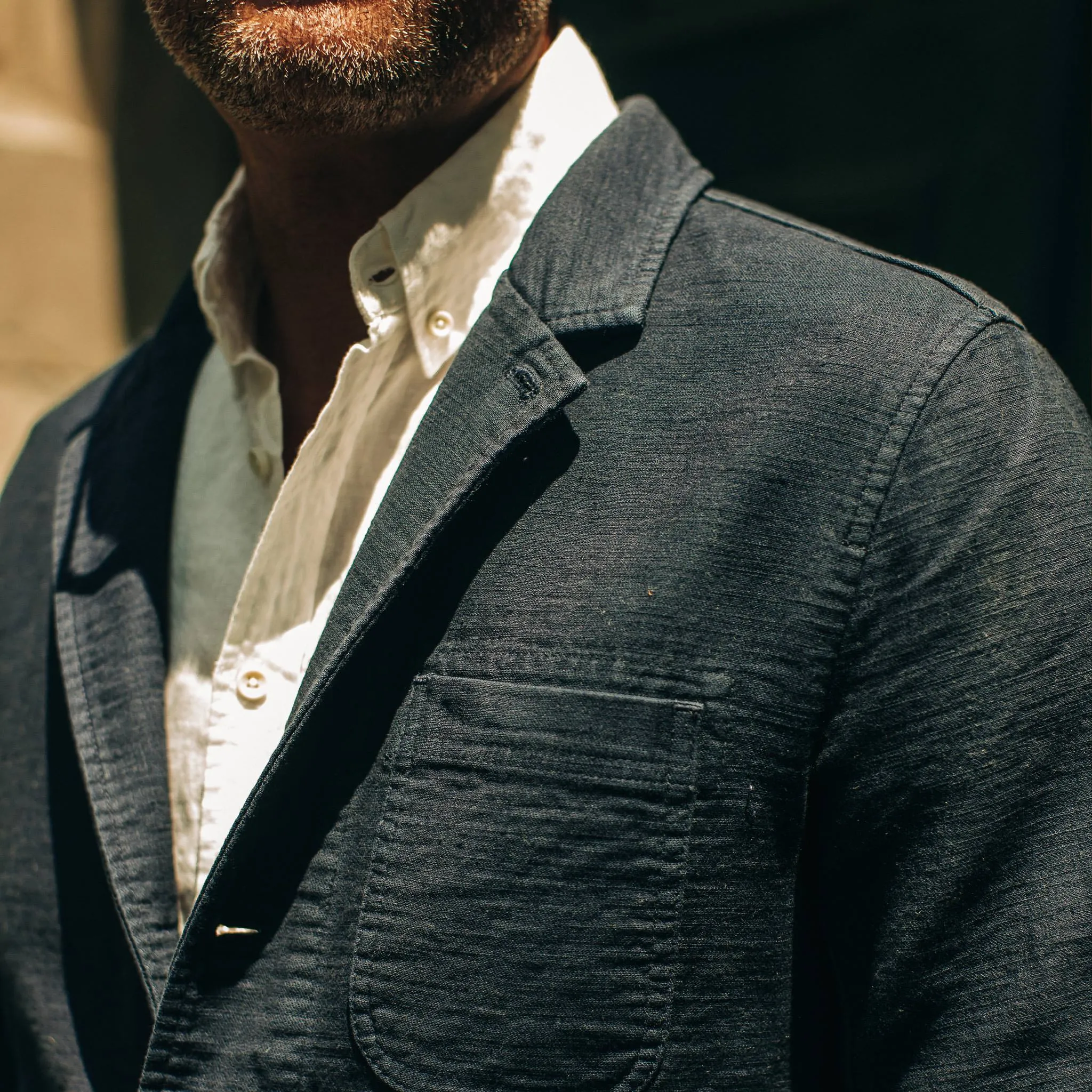 The Emerson Jacket in Navy Double Cloth