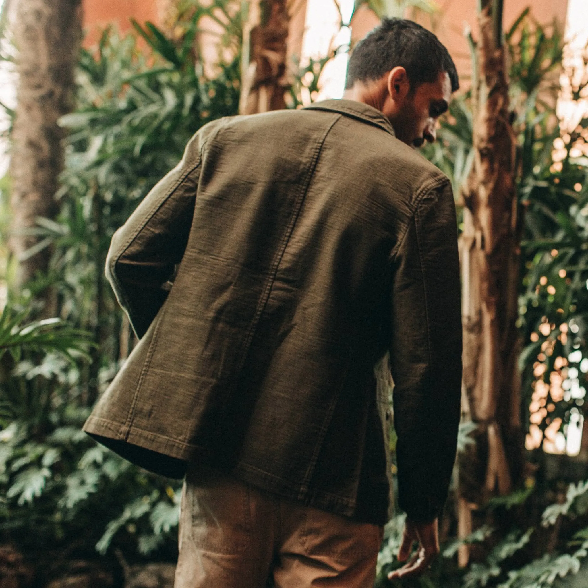 The Emerson Jacket in Olive Double Cloth