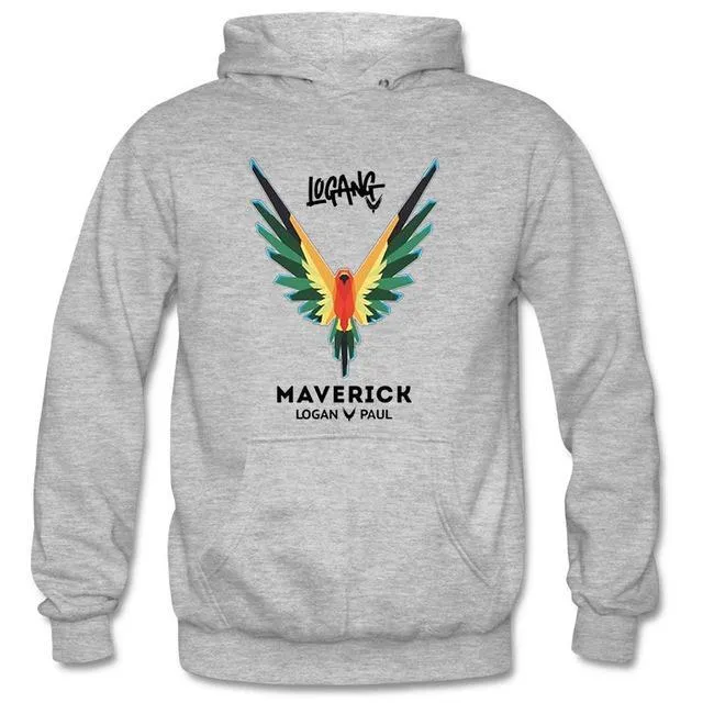 Unisex Logang Maverick Classic Parrot Hoodie