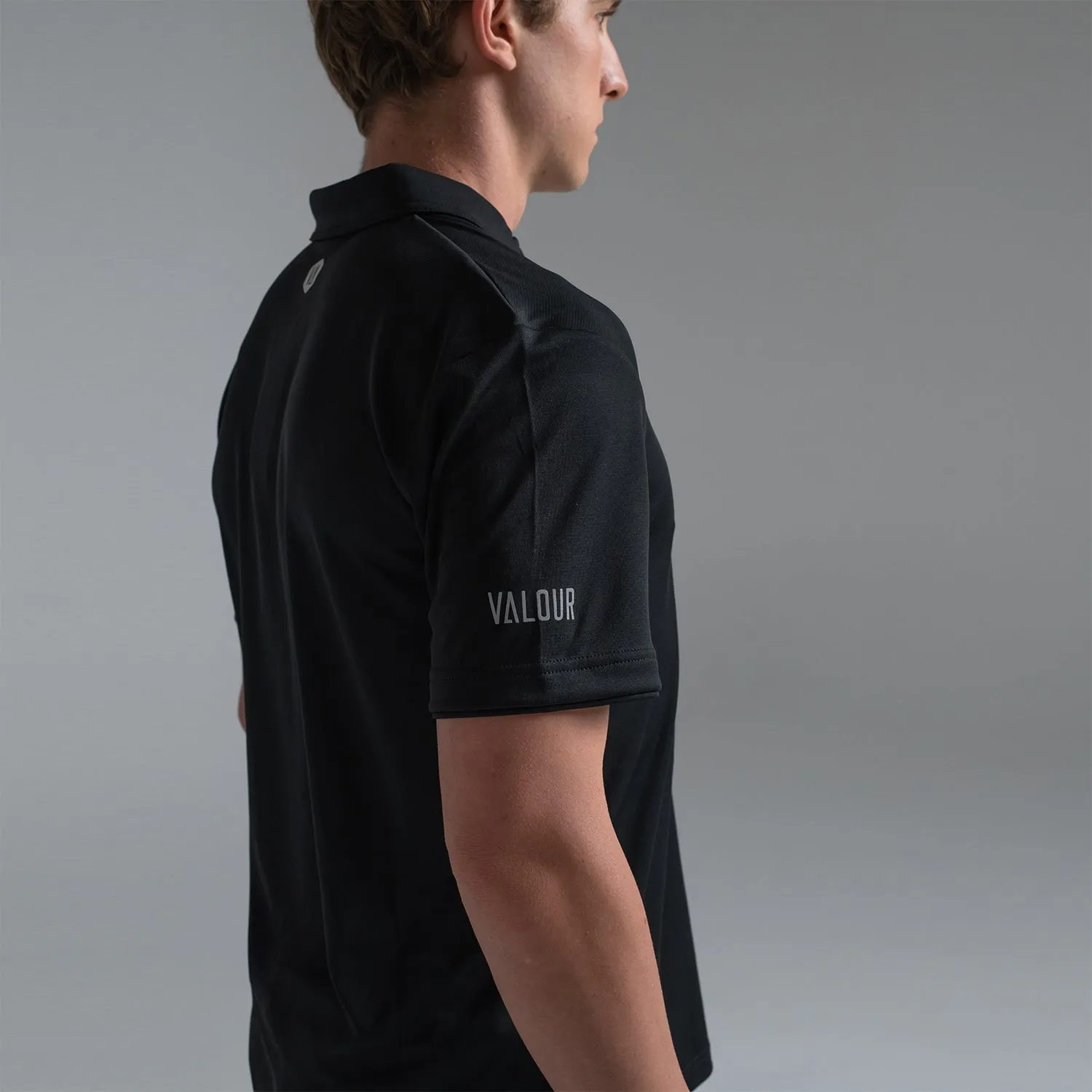 Valour Active Men's Black Polo