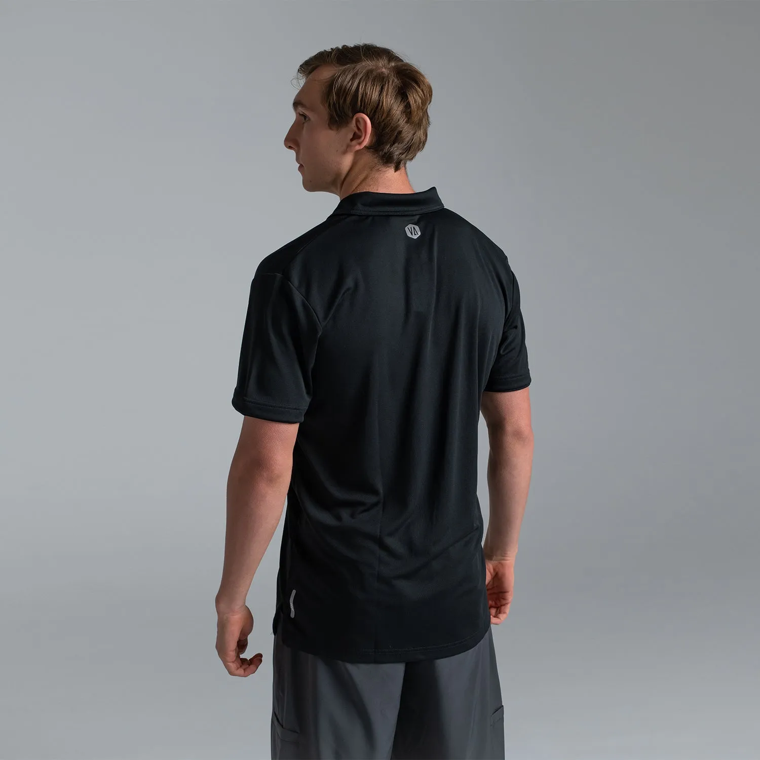 Valour Active Men's Black Polo